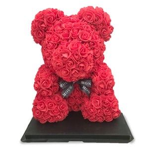 Mon Amour Rose Bear, Red Bear, arrangement, rose, Flowers, a different kind of gift